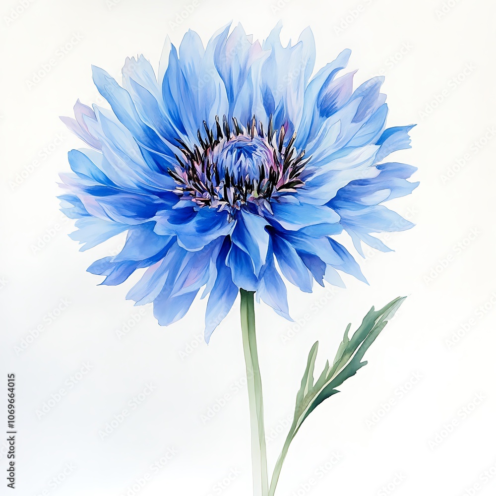 Cornflower isolated on white background, close up Cornflower isolated on white background, close up