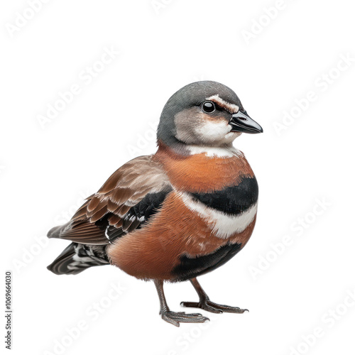 Colorful Bird on White Background