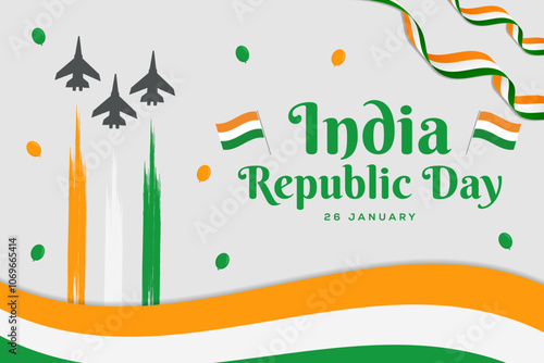 india republic day background illustration in flat design