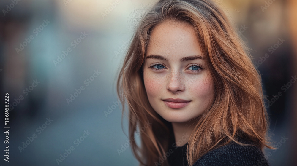 woman on the side of blurred backdrop woman on the side of blurred backdrop