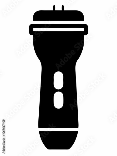 Electric shaver silhouette vector illustration 