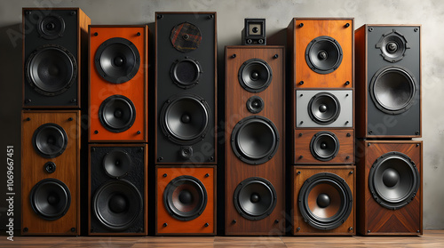 Vintage Speaker Collection Display