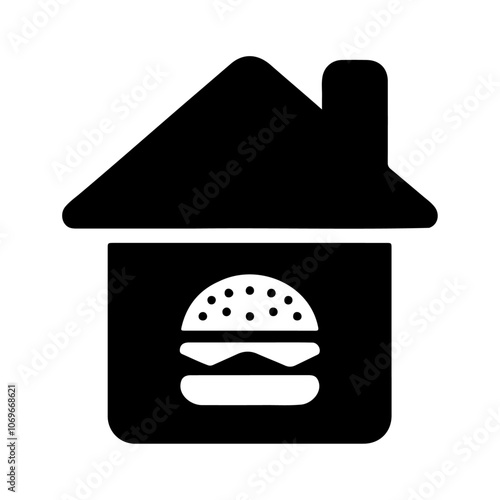 Burger in-home vector icon design