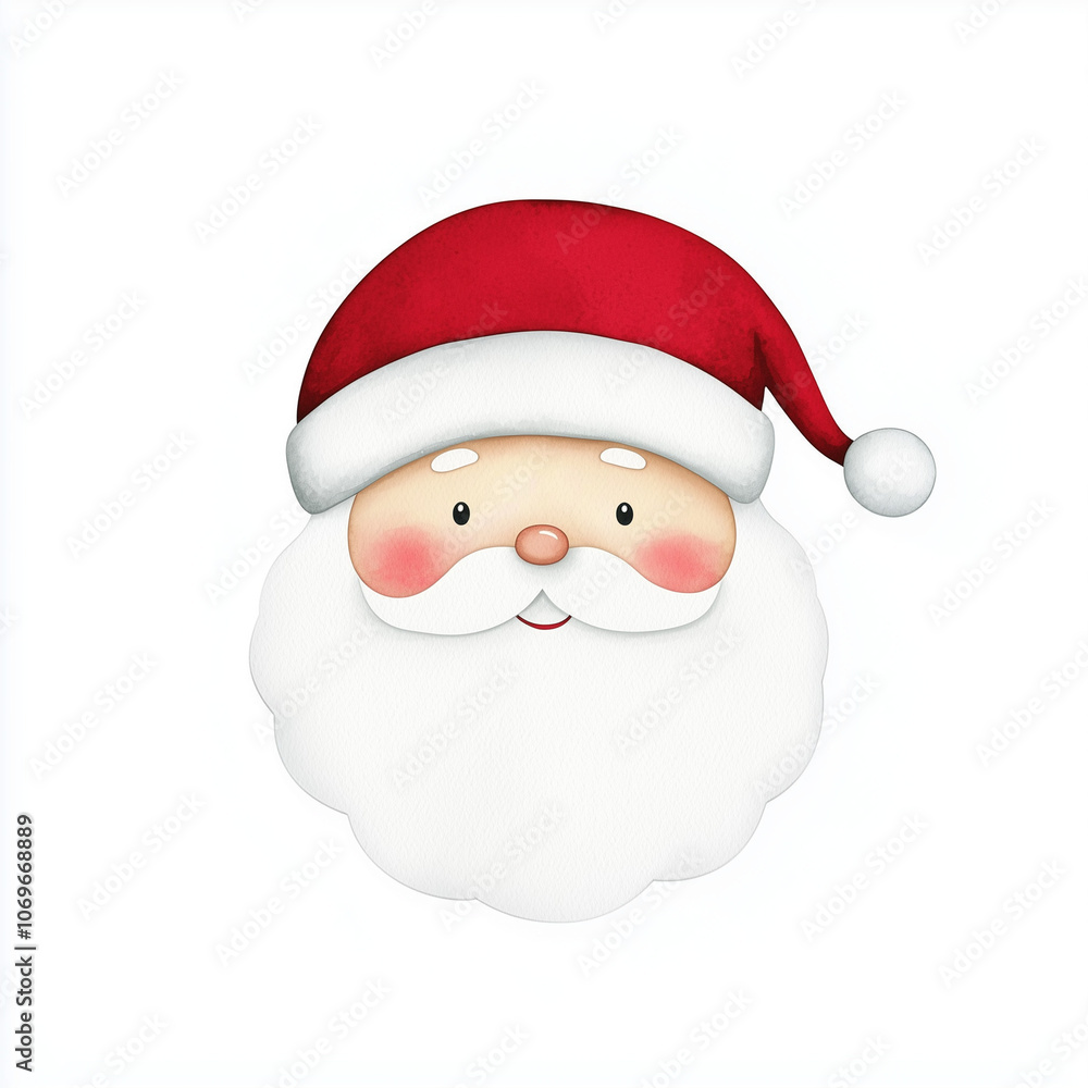 Santa Claus Portrait: A jolly and cheerful Santa Claus with a red hat and white beard, perfect for Christmas celebrations. Santa Claus Portrait: A jolly and cheerful Santa Claus with a red hat and white beard, perfect for Christmas celebrations.
