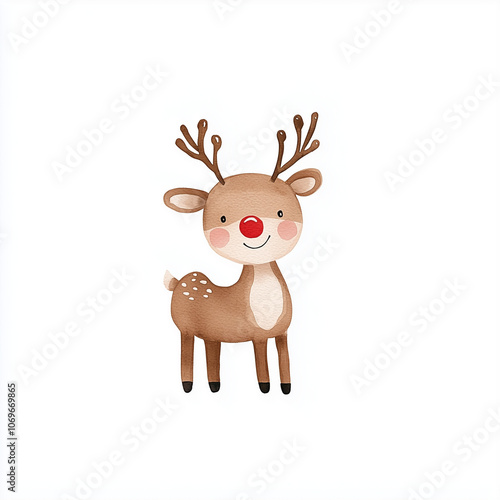 Cute Christmas Reindeer Ill...