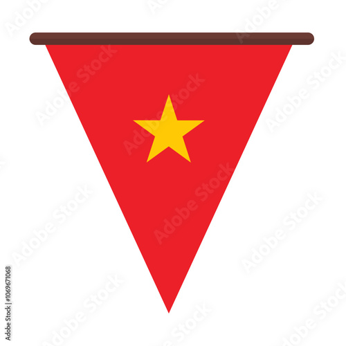 Triangular Pennant Flag Vietnam