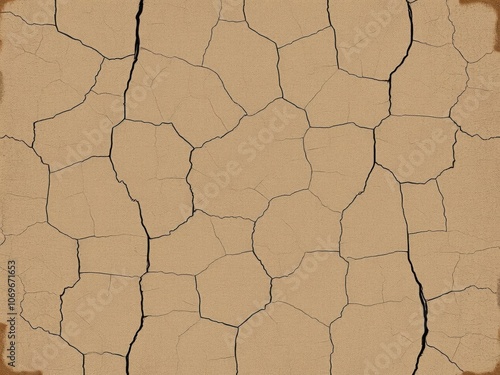 Cracked and weathered black surface with white scratches, retro, weathering