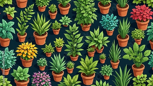 seamless background with flowers