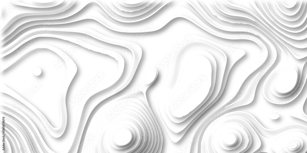 paper cut 3d render topography abstract, beautiful white Background. geometric map relief texture with curved layers and shadow. Realistic papercut decoration textured with wavy vector design. paper cut 3d render topography abstract, beautiful white Background. geometric map relief texture with curved layers and shadow. Realistic papercut decoration textured with wavy vector design.