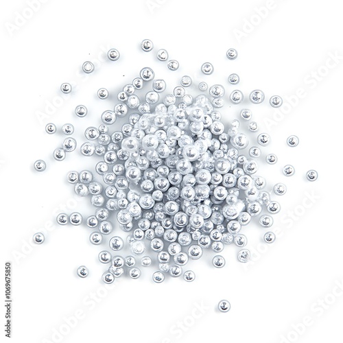 Diammonium Phosphate isolated on white background, close up photo