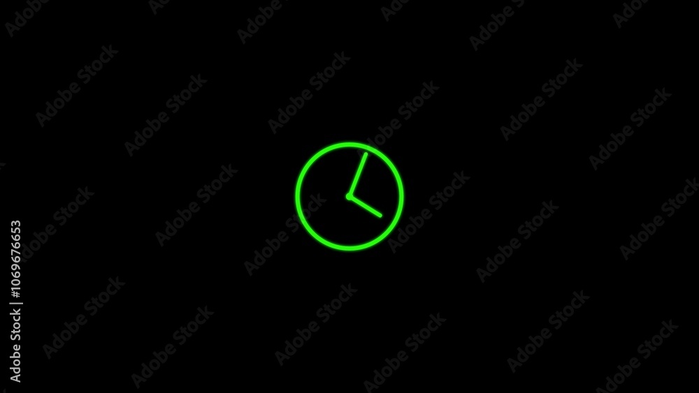 Clock icon illustration design template elegant style Clock icon illustration design template elegant style
