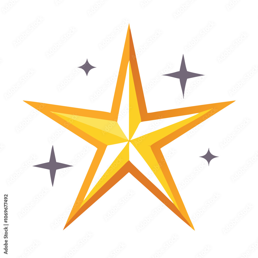 Golden Gradient Star with Shining Accents, Bright golden star illustration featuring a gradient effect and surrounded by subtle sparkles, symbolizing excellence, success, and celebration.
Golden Gradient Star with Shining Accents, Bright golden star illustration featuring a gradient effect and surrounded by subtle sparkles, symbolizing excellence, success, and celebration.