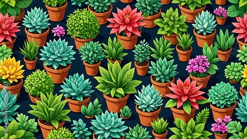 seamless floral pattern with flowers