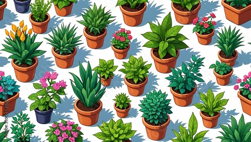seamless background with flowers
