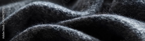 Wallpaper Mural Close-up Texture of Dark Gray Fuzzy Fabric Torontodigital.ca