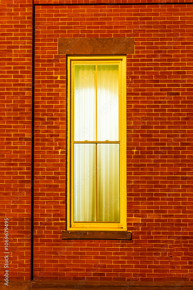 Anonymous Four-pane Yellow-frame Window Anonymous Four-pane Yellow-frame Window