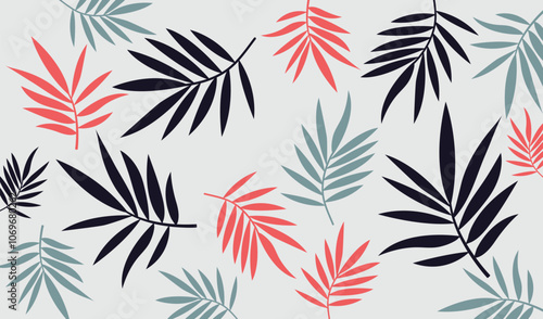 Beauty Tropical Palm Leaves Patterm Background. suitable for cloth print