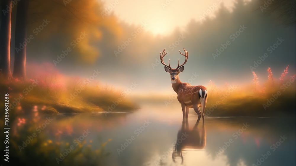 Deer in the sunser Deer in the sunser