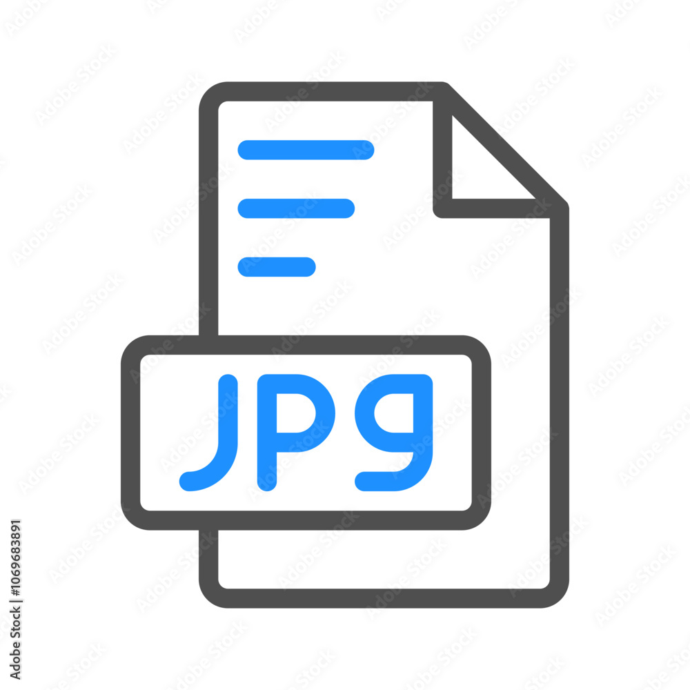 Jpg outline document icon for a modern look, suitable for websites, UI and mobile apps. Jpg outline document icon for a modern look, suitable for websites, UI and mobile apps.