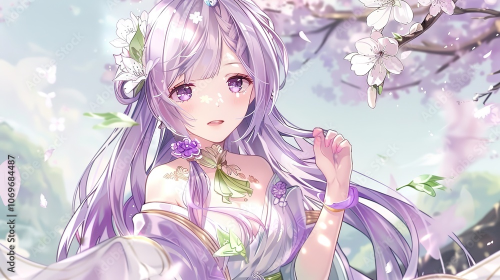 Cherry Blossom Watercolor Petal Frame - a delicate and enchanting design. The watercolor petals create a soft and elegant border, perfect for adding a touch of nature's beauty.