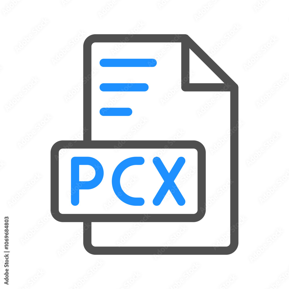 Pcx document outline icon with a colored display, can be used for websites, UI and mobile apps. Pcx document outline icon with a colored display, can be used for websites, UI and mobile apps.