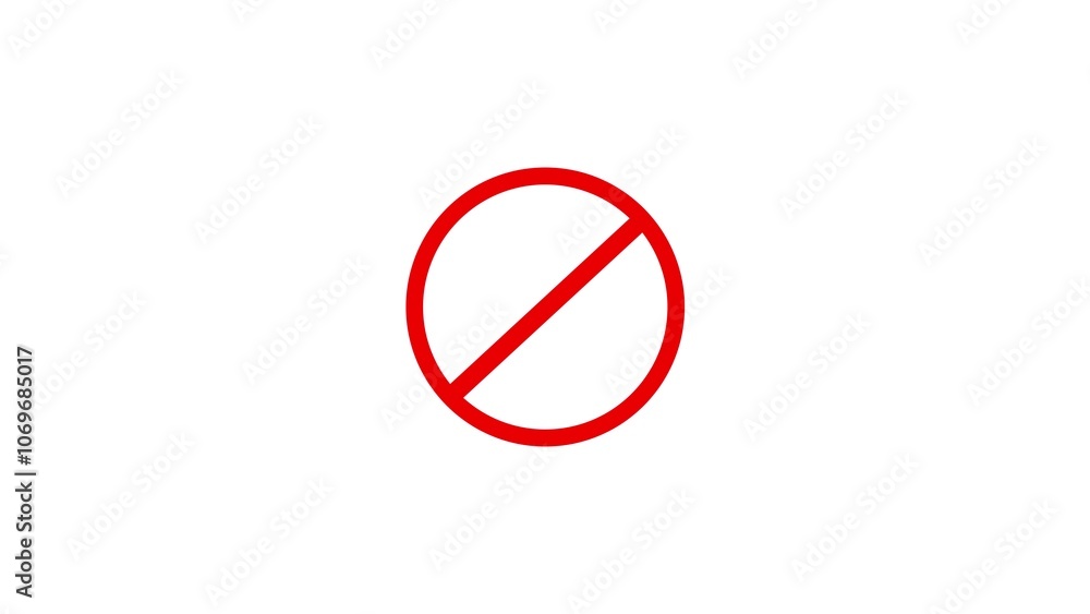 Ban Sign vector illustration, Prohibited circle sign, Ban icon isolated, Prohibition red icon, Red circle with cross line symbol Ban Sign vector illustration, Prohibited circle sign, Ban icon isolated, Prohibition red icon, Red circle with cross line symbol