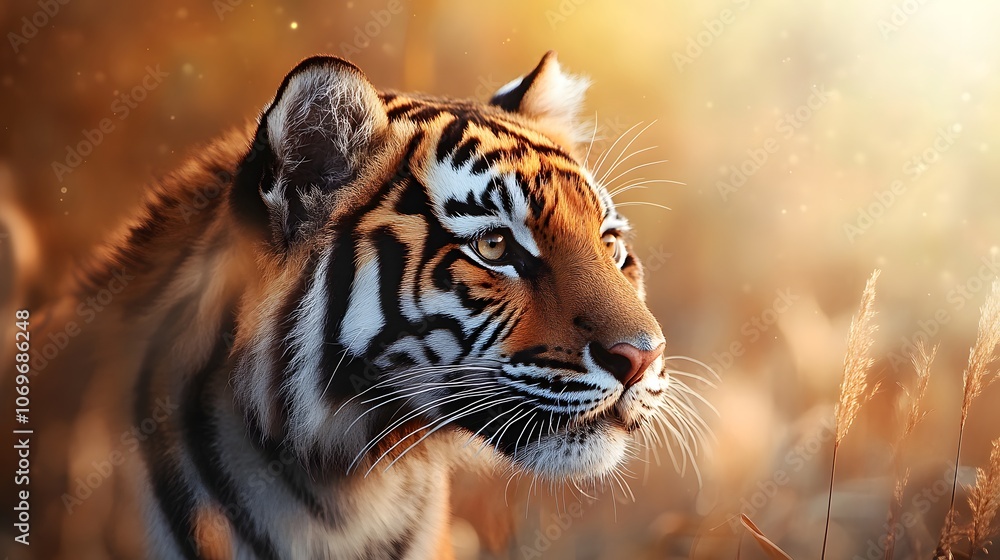 Fototapeta premium The tiger and its child