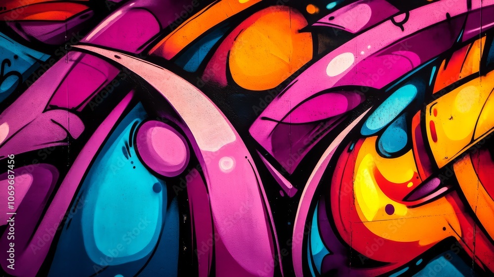 A vibrant and seamless background featuring colorful graffiti. A vibrant and seamless background featuring colorful graffiti.