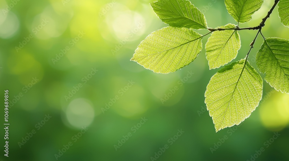 Green Leaf Branch with Bokeh Background Nature Photography Green Leaf Branch with Bokeh Background Nature Photography