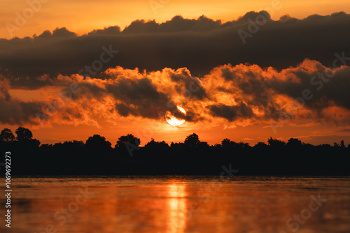 Beautiful Landscape Sunset,...