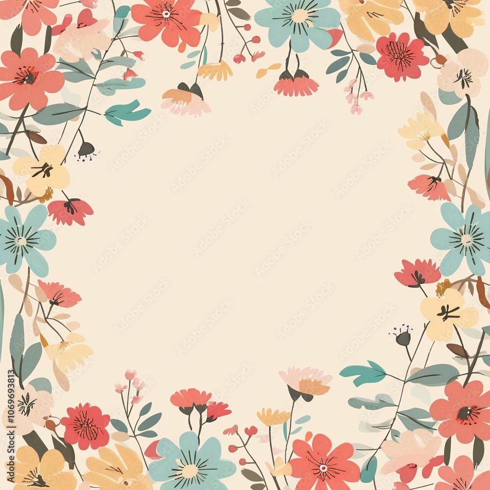 a bright flower frame background
a bright flower frame background