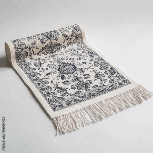 A closeup shot of a handkerchief on a white background 