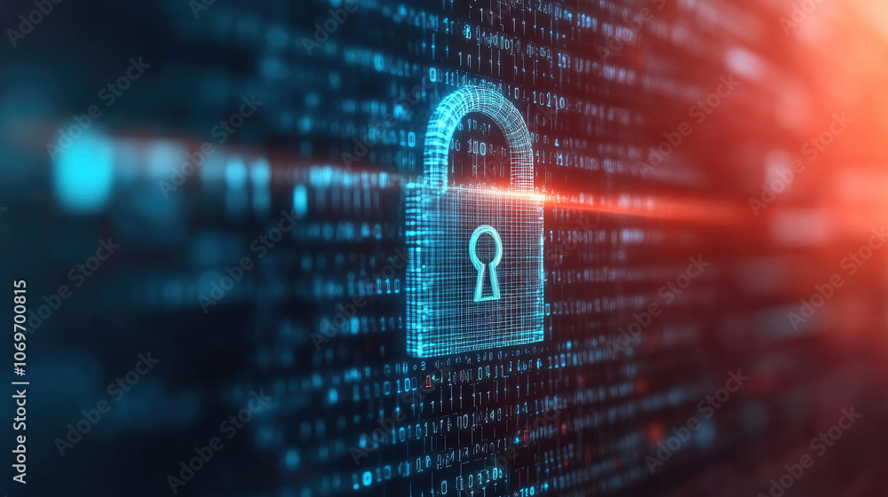 Obraz premium Digital security, interconnected network, cyber protection, secure access, technological safety measures, safeguarding information integrity