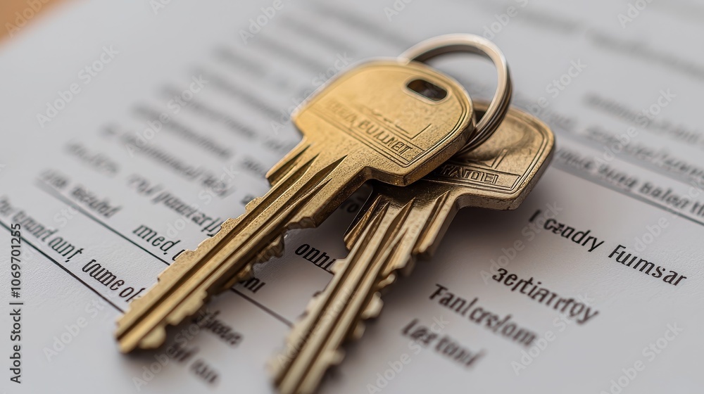 Keys on Real Estate Contract Document Keys on Real Estate Contract Document