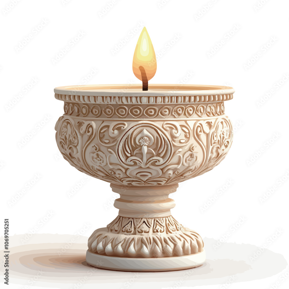 Candle isolated on white background. Vector illustration Candle isolated on white background. Vector illustration