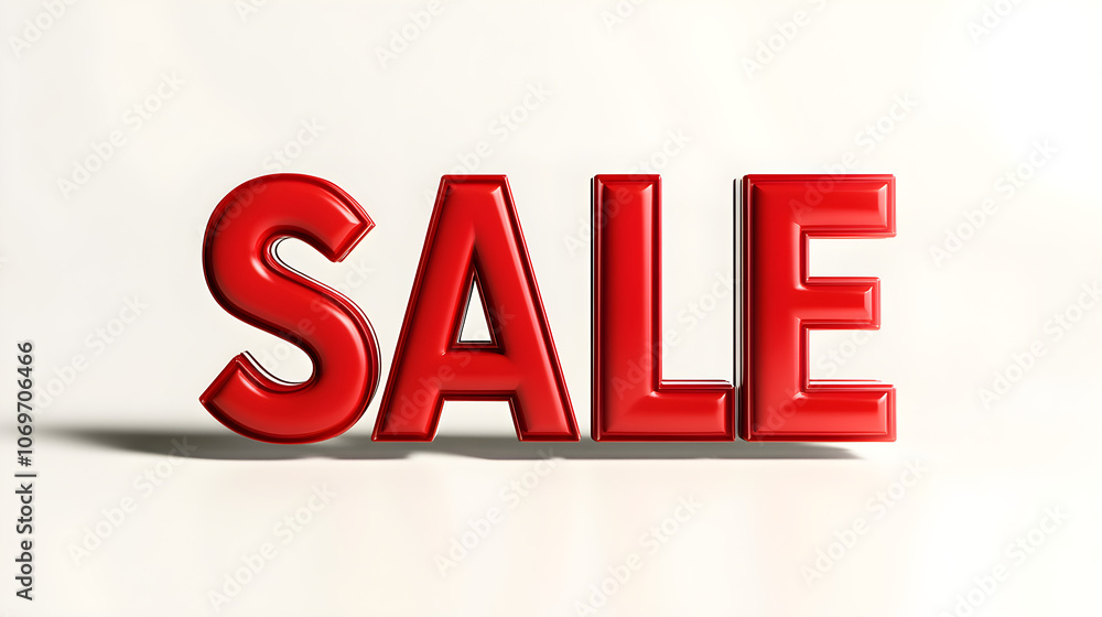 The word 'SALE' in 3D lettering with dramatic drop shadows The word 'SALE' in 3D lettering with dramatic drop shadows