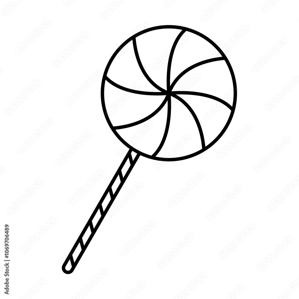 Lollipop candy line design icons. Sucker lolipop. Vector illustration isolated on white background. Lollipop candy line design icons. Sucker lolipop. Vector illustration isolated on white background.