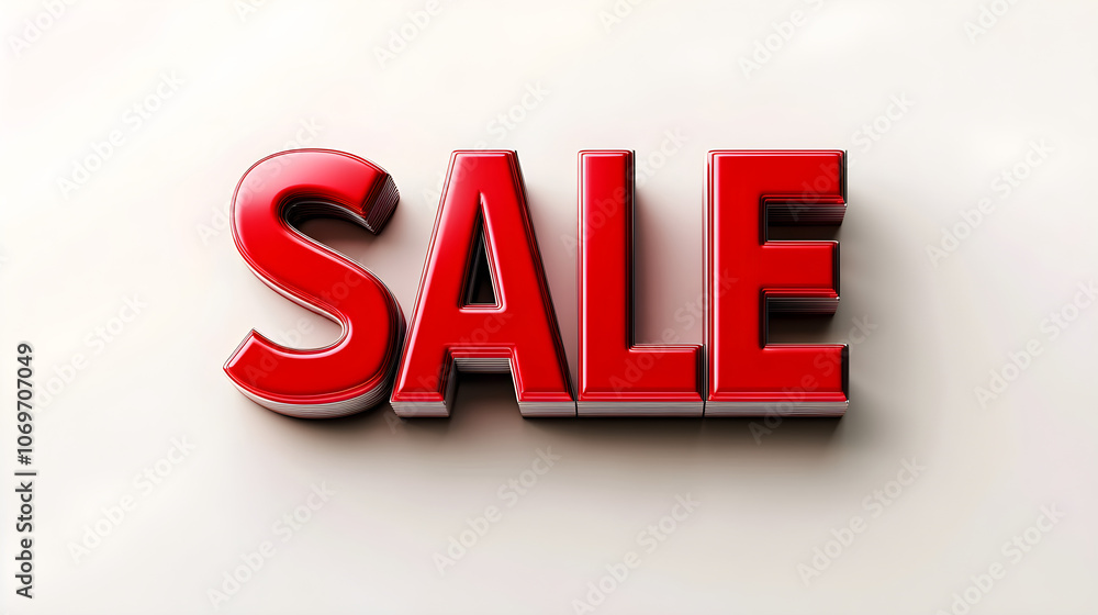 The word 'SALE' in bold, red, capital letters with a subtle shadow effect on a plain white background The word 'SALE' in bold, red, capital letters with a subtle shadow effect on a plain white background