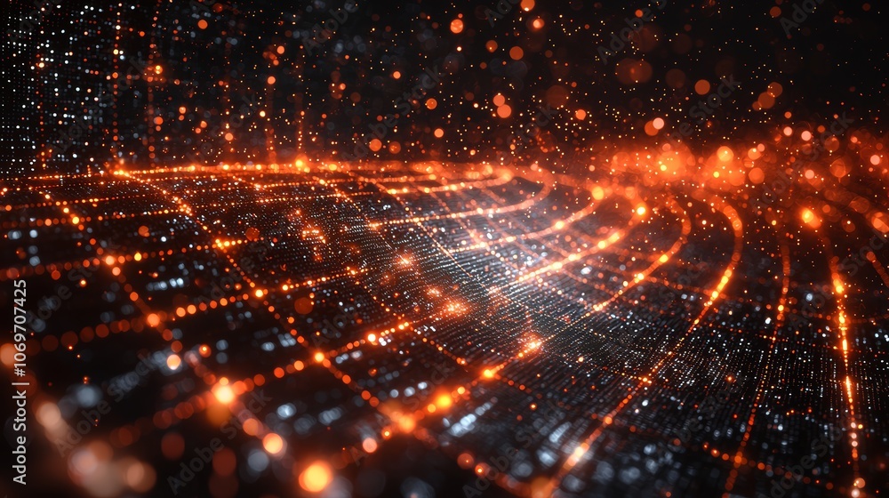 Glowing Data Streams Wrapped in Light Patterns Glowing Data Streams Wrapped in Light Patterns