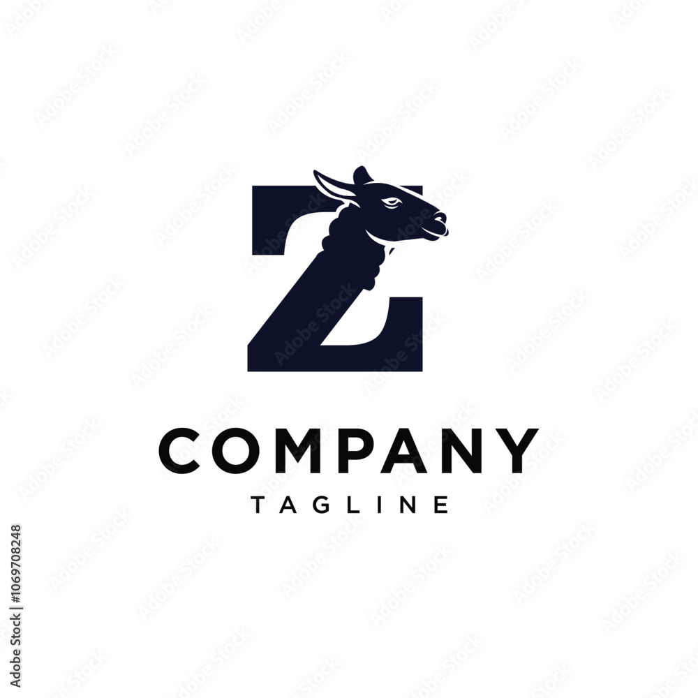 Letter Z Llama logo icon vector Letter Z Llama logo icon vector