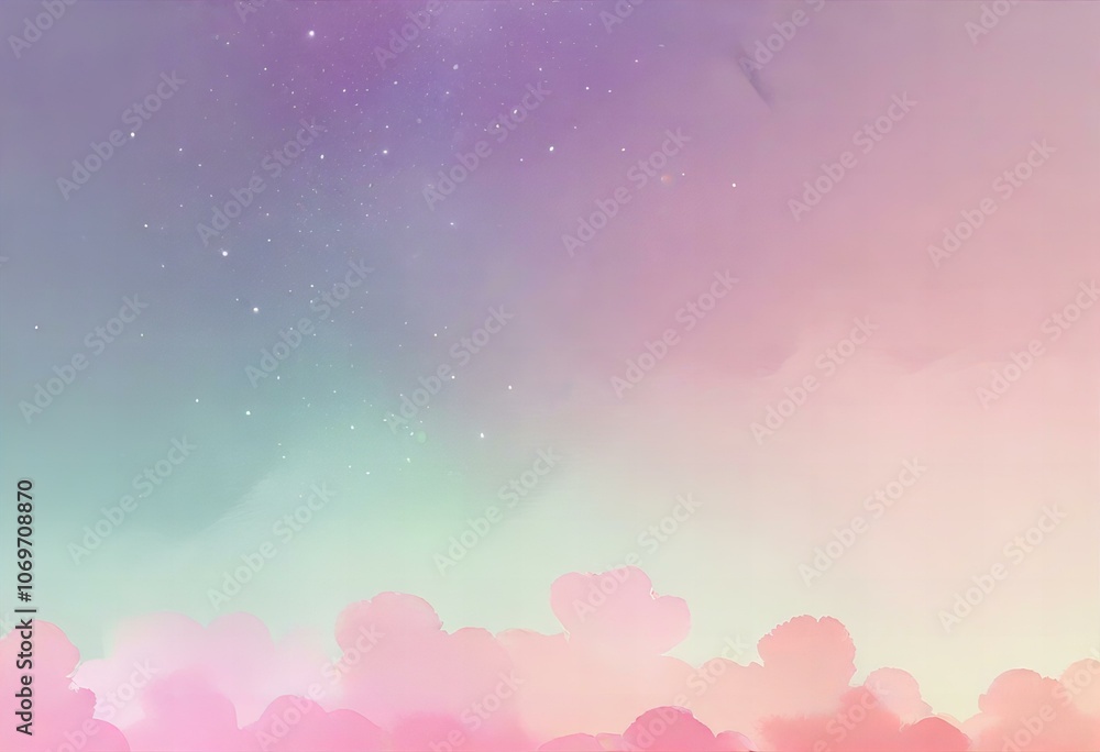 Featuring Sky with abstract aurora lights.