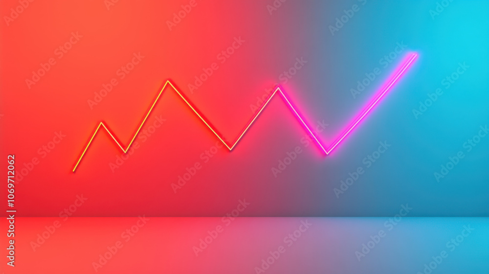 A vibrant line chart against a gradient background, suggesting an upward trend in data or performance metrics. A vibrant line chart against a gradient background, suggesting an upward trend in data or performance metrics.