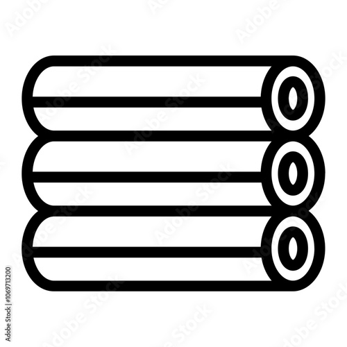 Steel Pipes line icon