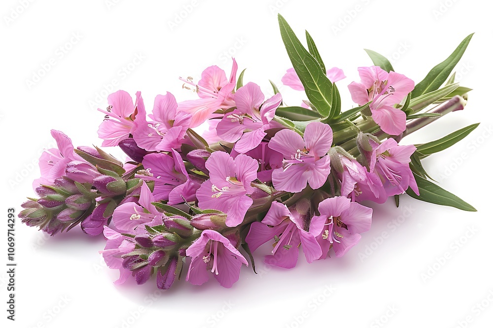 Rosebay willowherb Flower isolated on white background. Rosebay willowherb Flower isolated on white background.