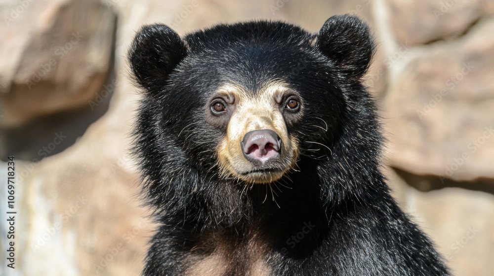 Close-up of a Beautiful Black Bear in Nature Close-up of a Beautiful Black Bear in Nature