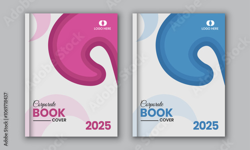 Creative book cover design template in a4 size. Annual report cover layout. photo