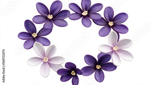 Elegant Purple Floral Wreath with Lilac Accents