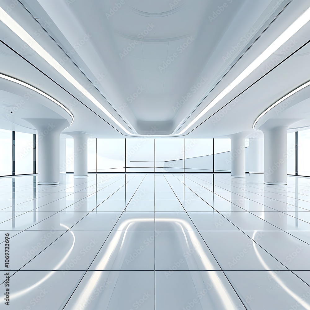Abstract architecture background, empty white interior of modern office building. Abstract architecture background, empty white interior of modern office building.