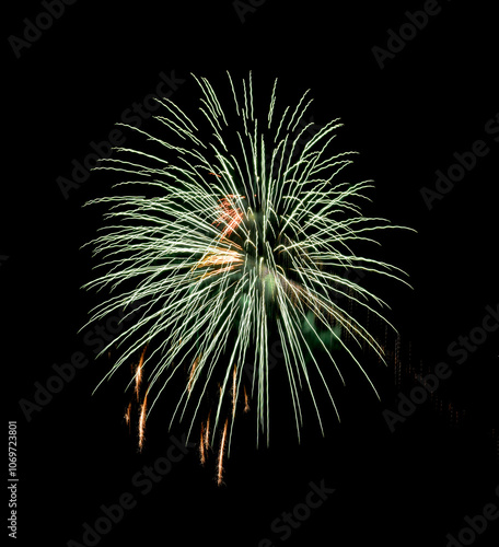 Obraz na płótnie Coney Island Beach Fireworks w salonie