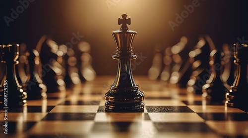 Black Chess King on the Board photo